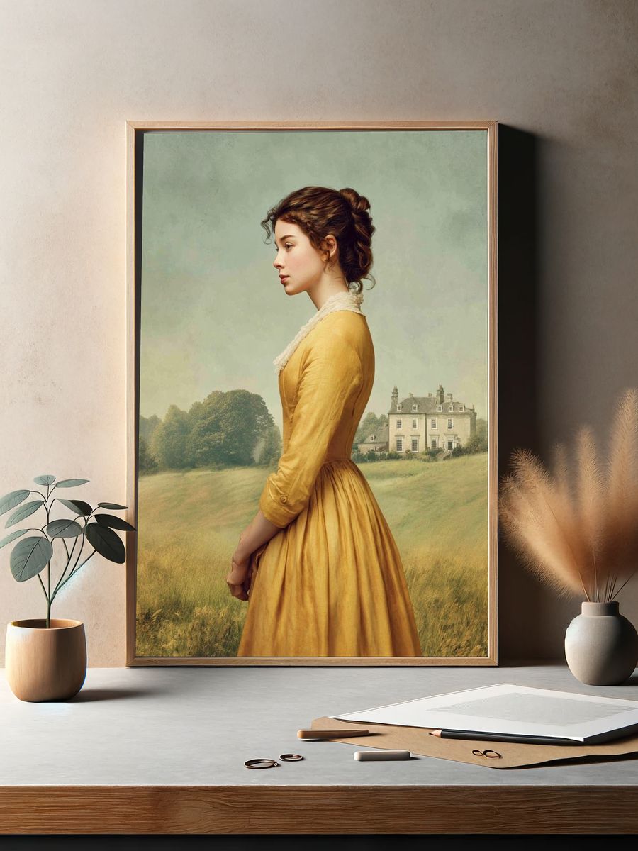 Victorian Portrait Landscape Print. — room view 2