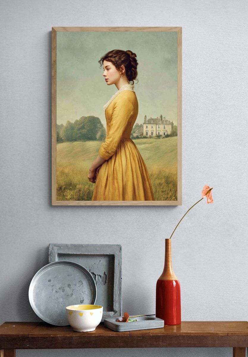 Victorian Portrait Landscape Print. — room view 3