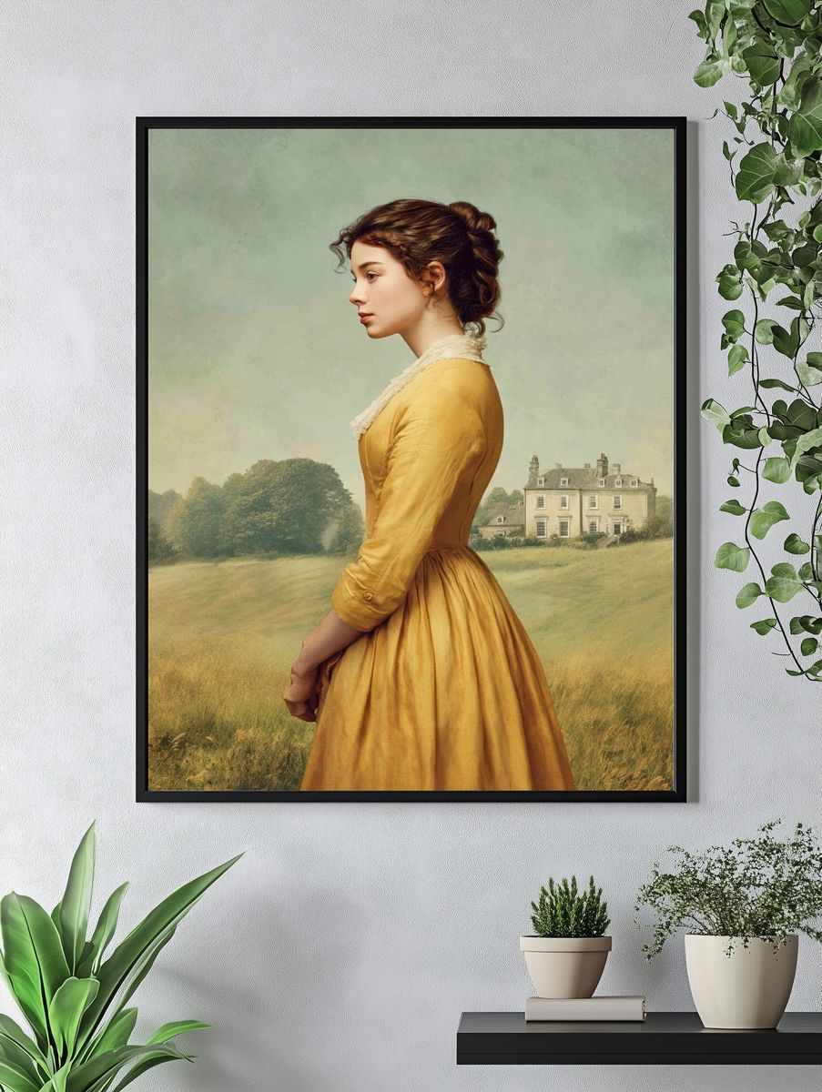 Victorian Portrait Landscape Print. — room view 4