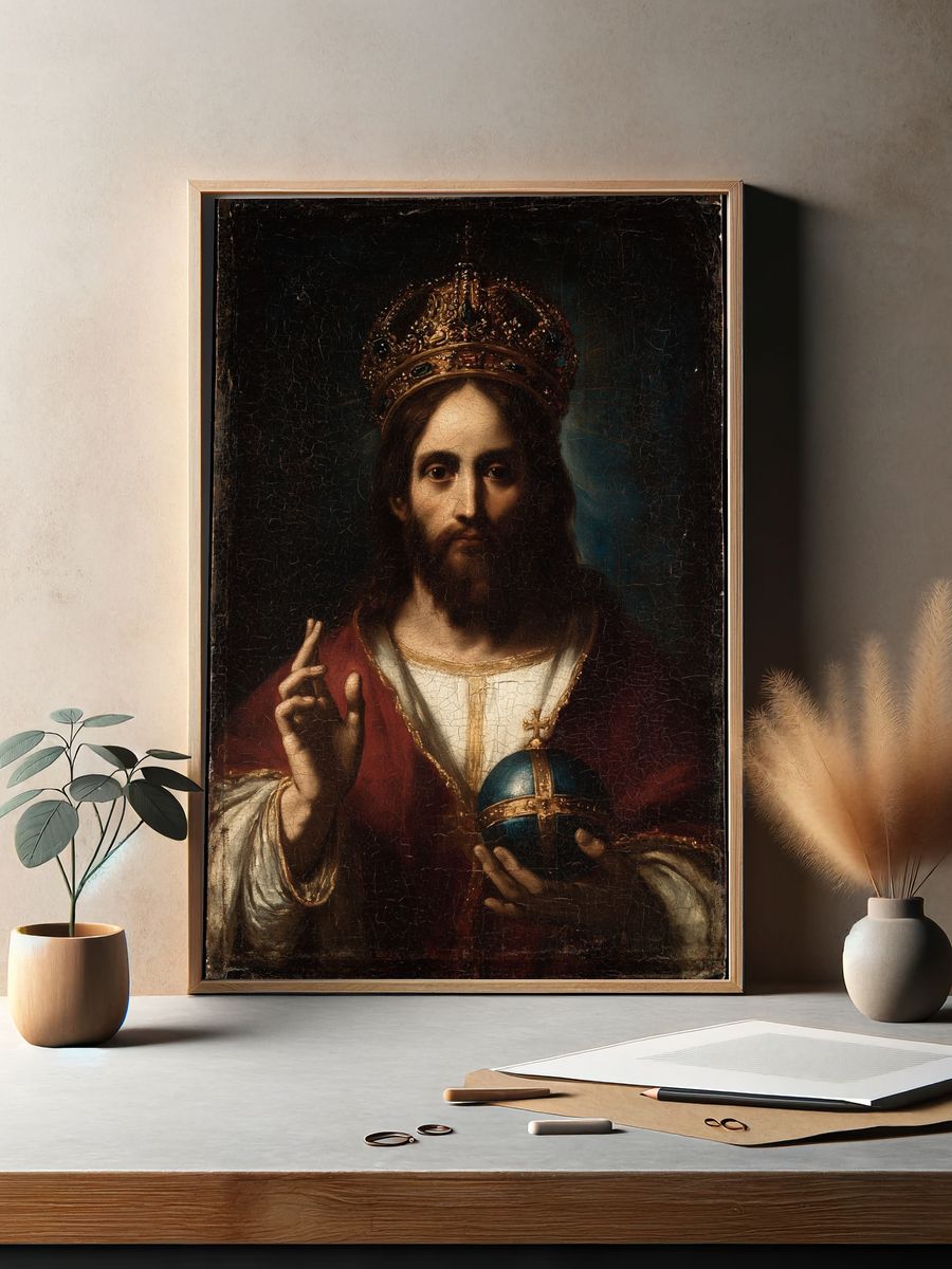 Christ Pantocrator Renaissance Poster. — room view 2