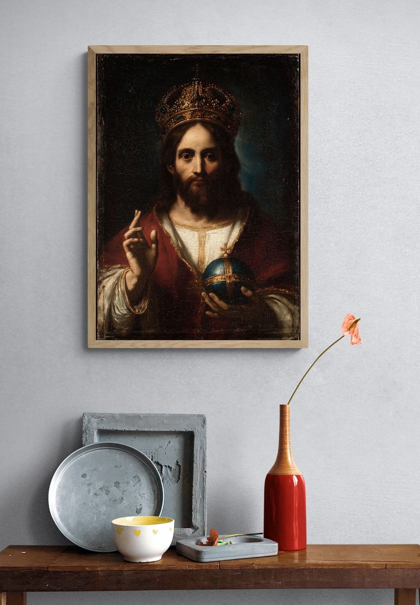 Christ Pantocrator Renaissance Poster. — room view 3