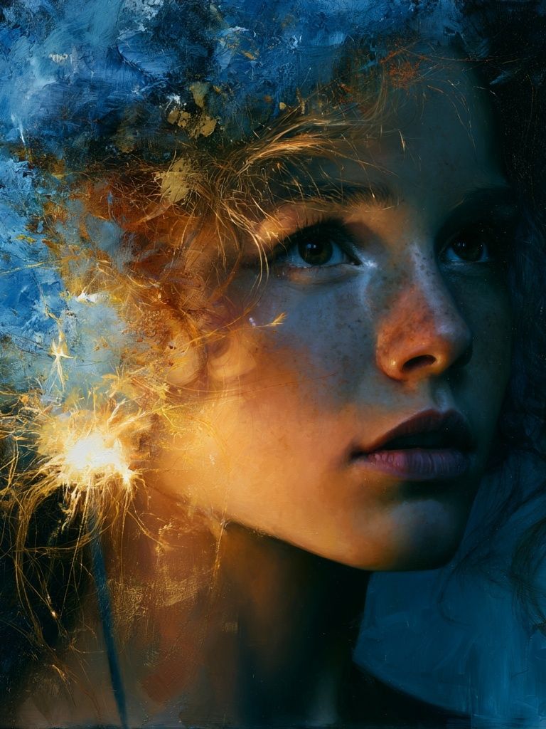 Dreamlit Portrait Fine-Art Print. poster — fine-art art