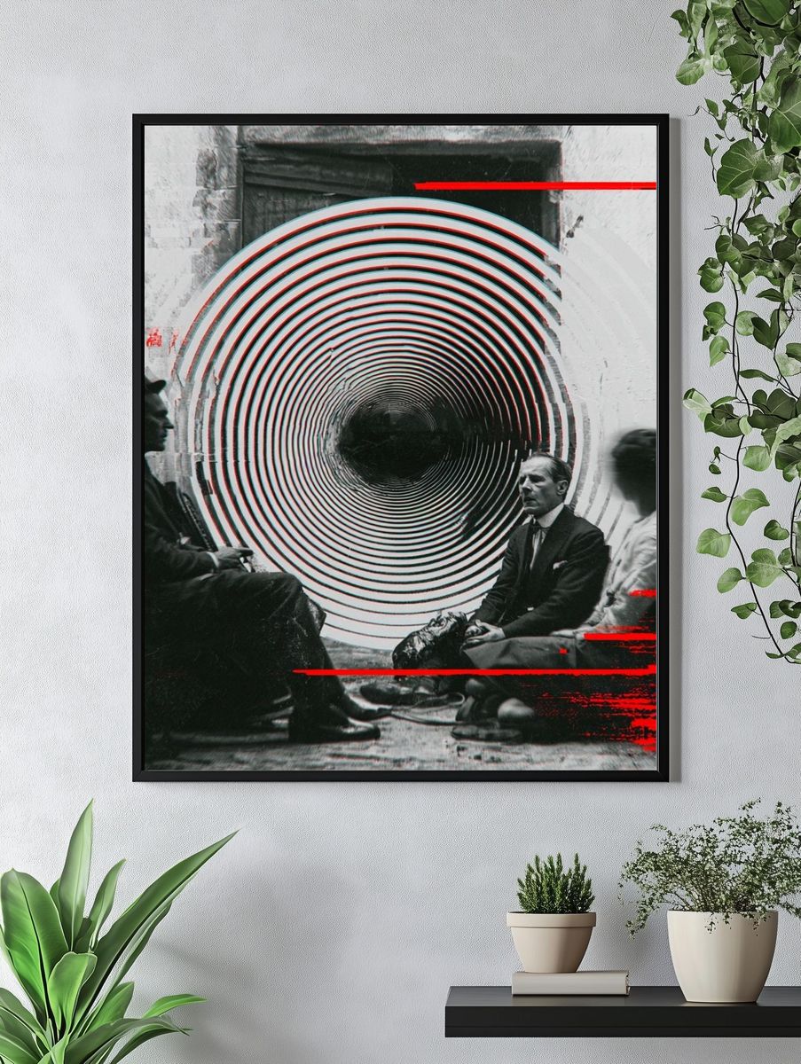 Surreal Tunnel Conversation Print. — room view 4