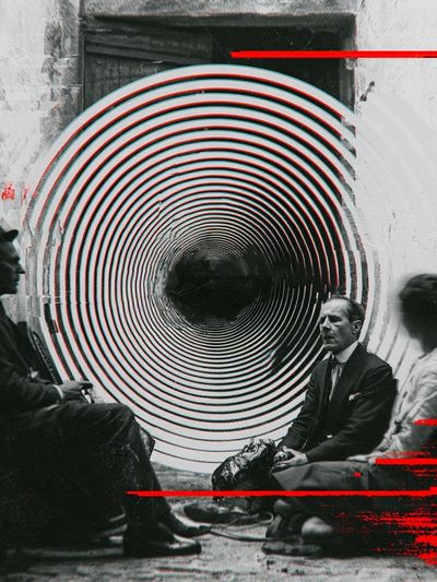 Surreal Tunnel Conversation Print.