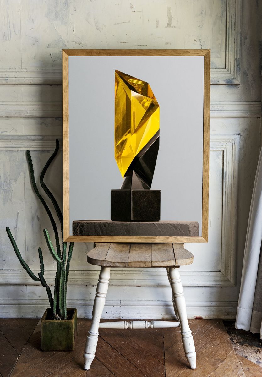 Amber Crystal Sculpture Poster. — room view 1
