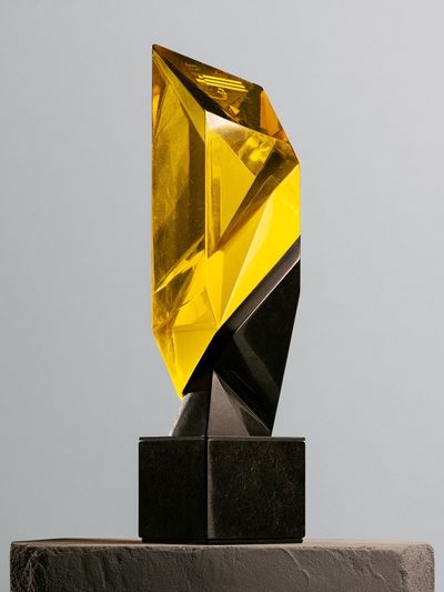Amber Crystal Sculpture Poster. poster