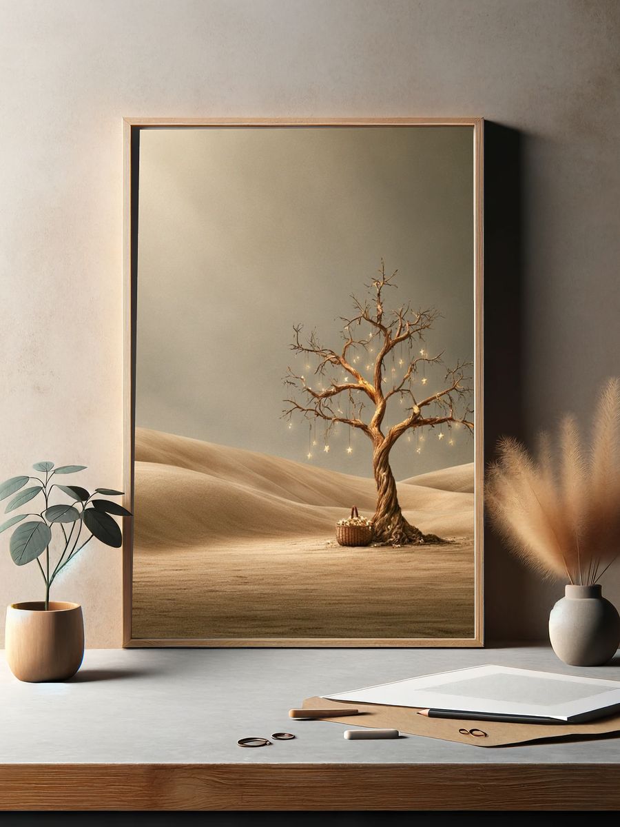 Enchanted Desert Tree Print. — room view 2
