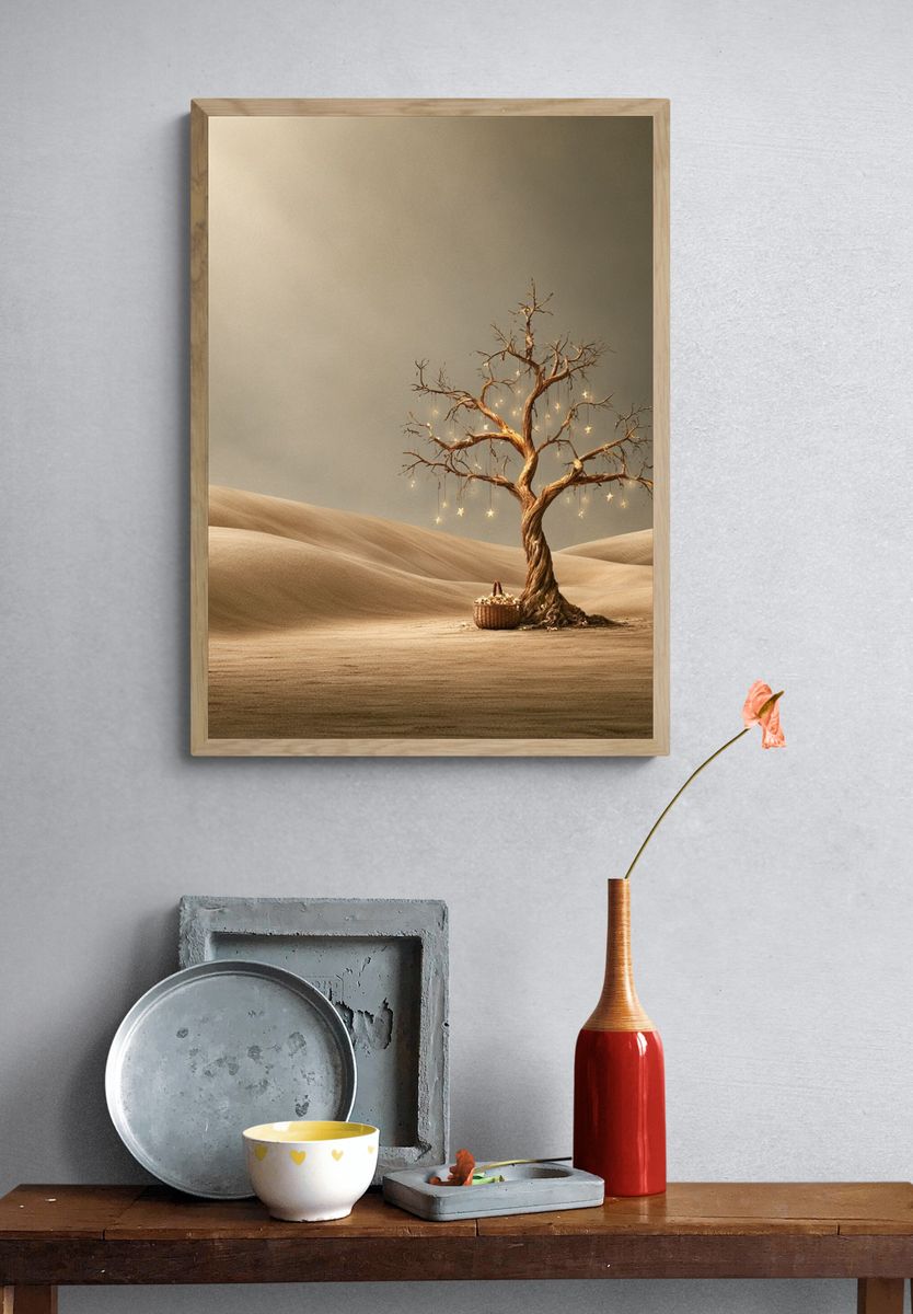 Enchanted Desert Tree Print. — room view 3
