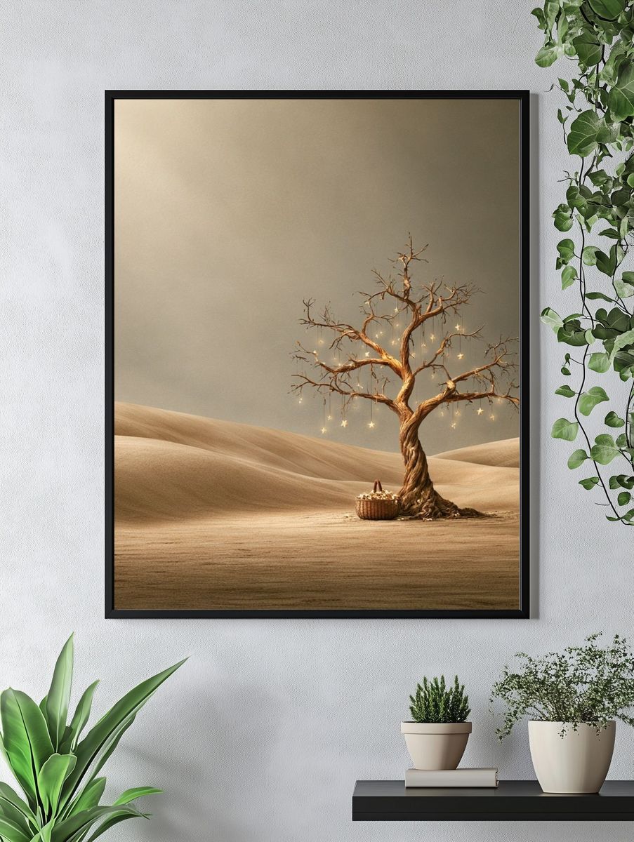 Enchanted Desert Tree Print. — room view 4