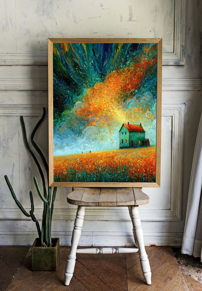 Dreamscape House Fine-Art Print. room preview