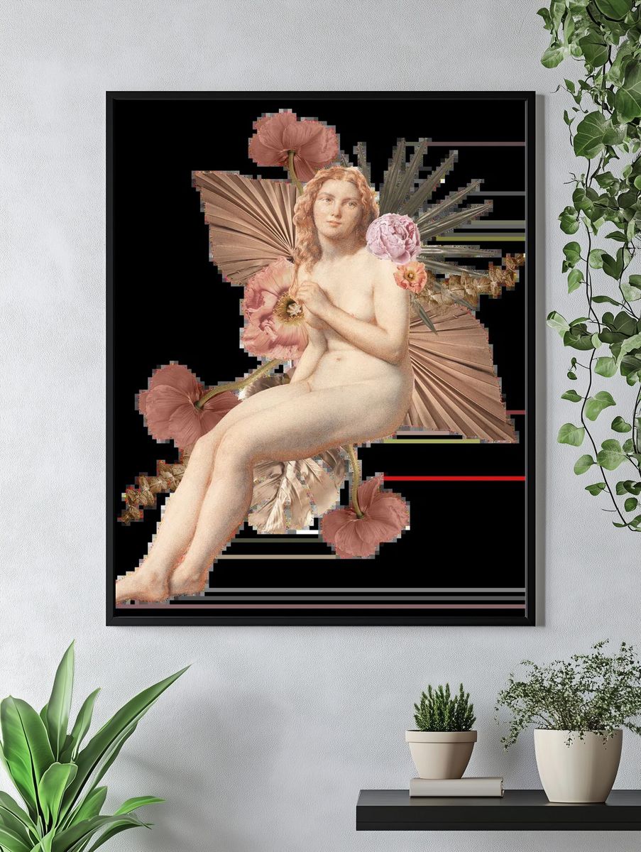 Weathered Profile Sculpture Print. — room view 4
