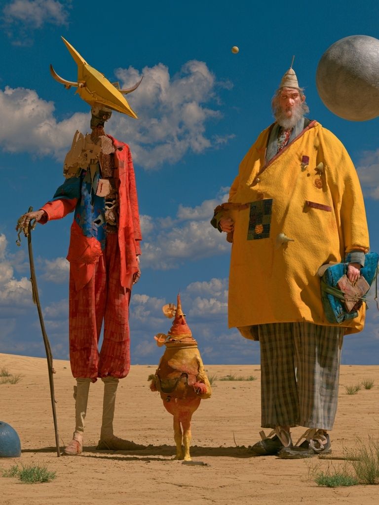 Surreal Desert Figures Fine-Art Print. poster — fine-art art