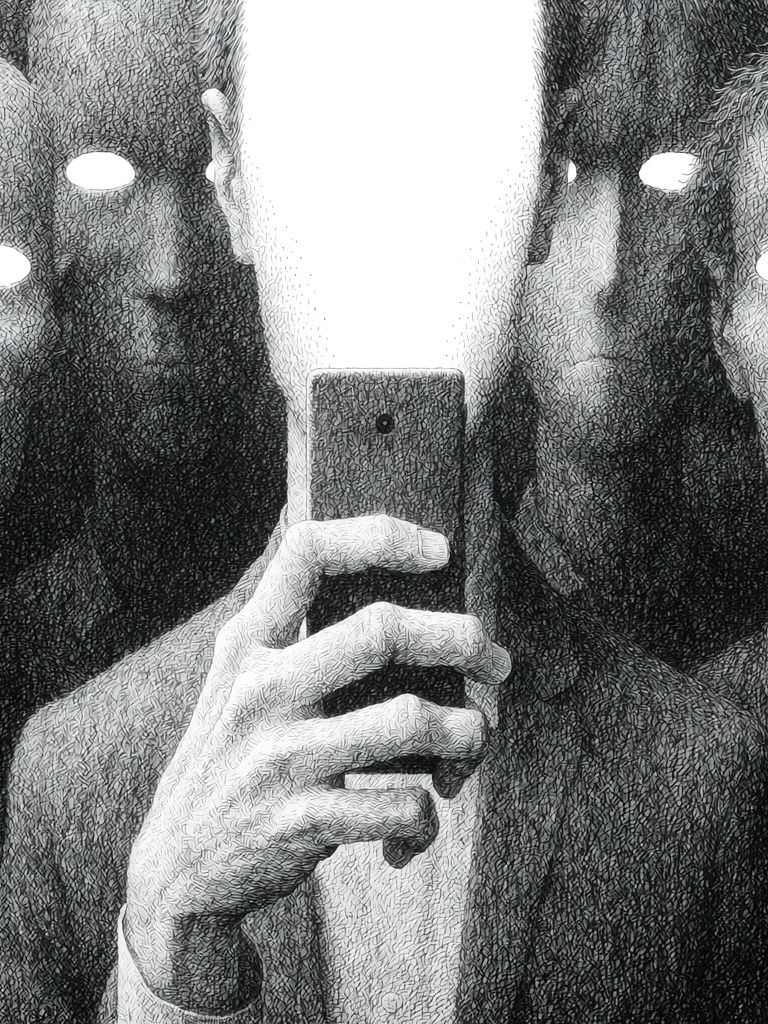 Mirror Selfie Surrealism Print. poster — fine-art art