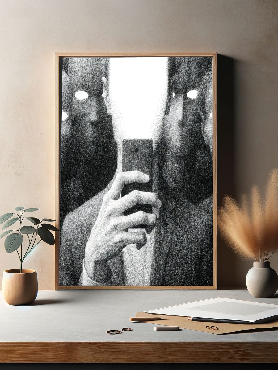 Mirror Selfie Surrealism Print. — room view 2
