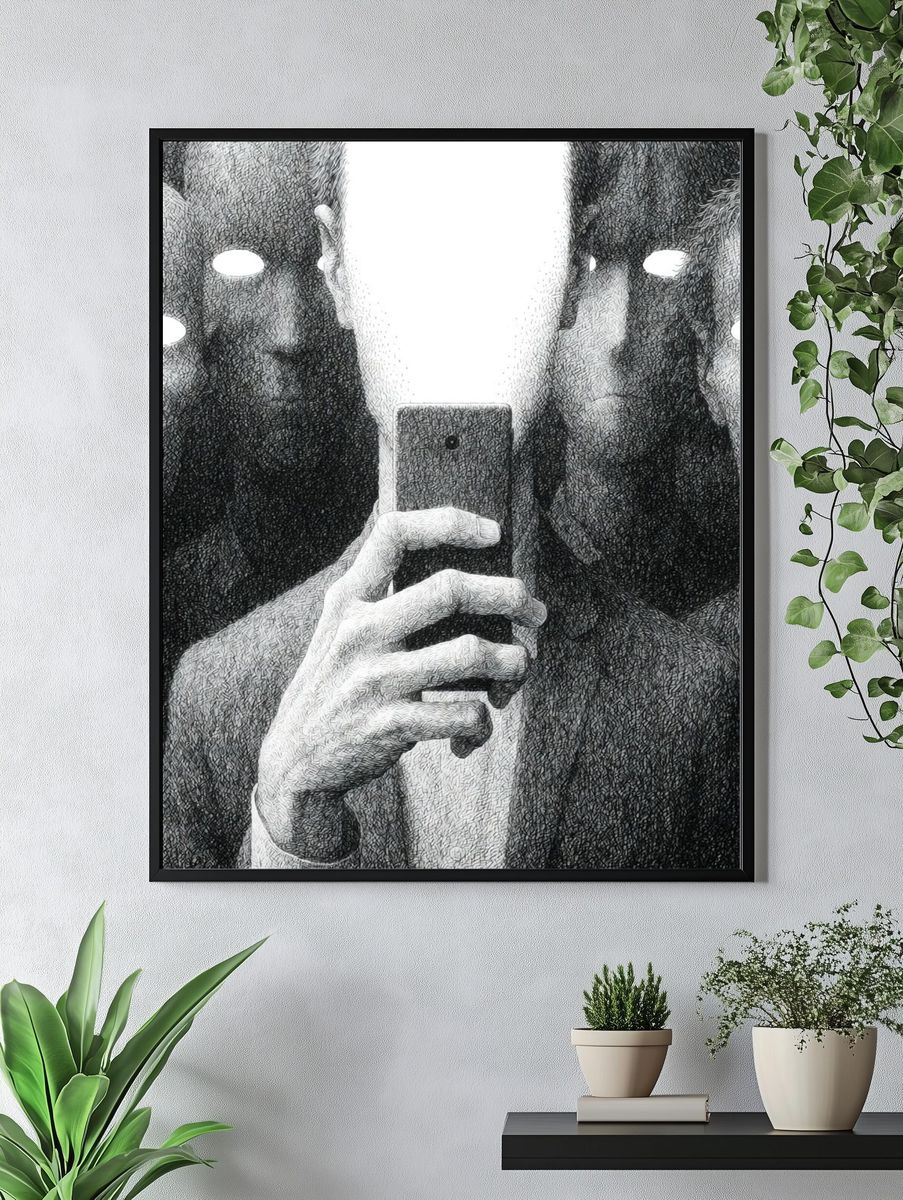 Mirror Selfie Surrealism Print. — room view 4