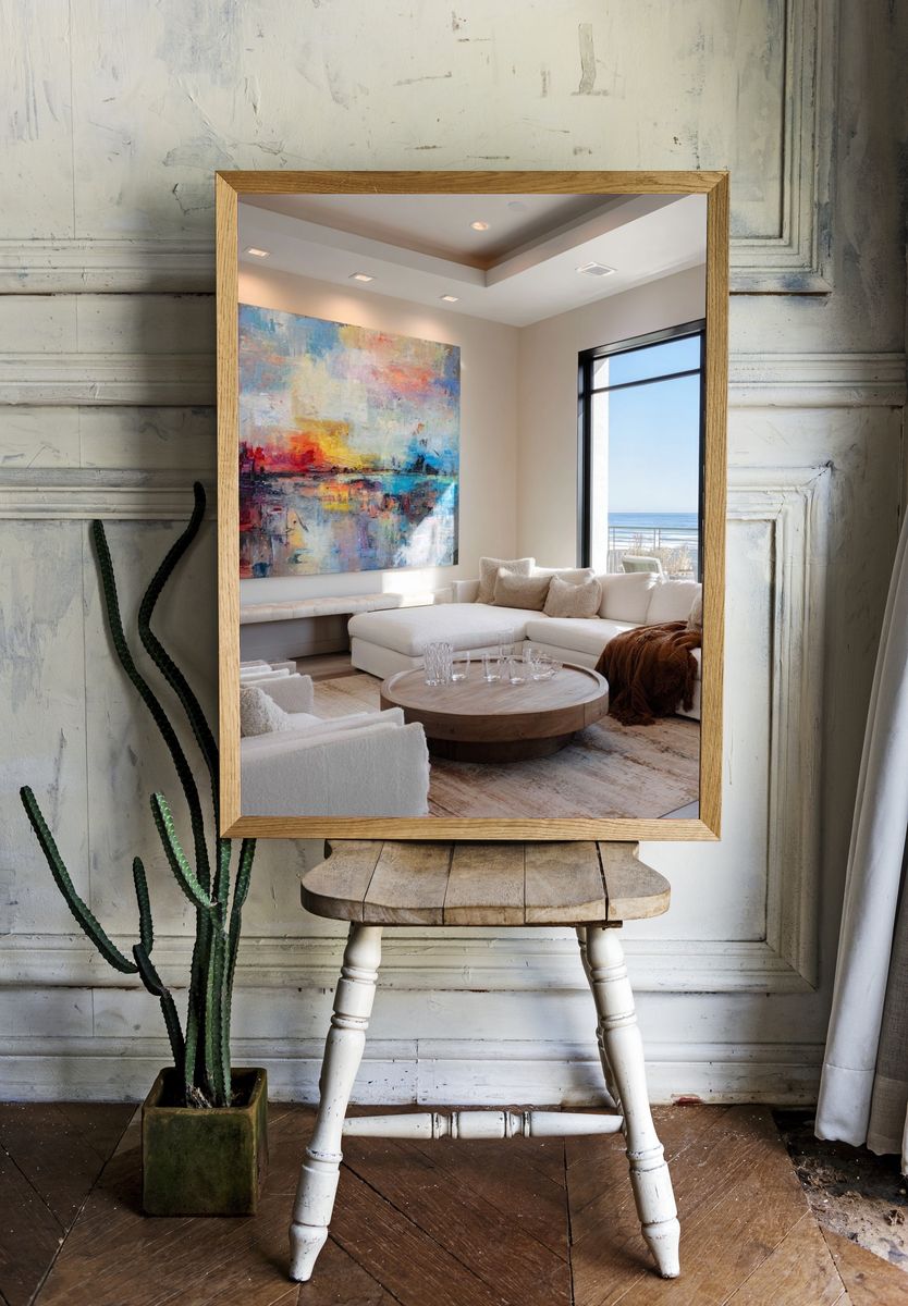 Coastal Sunset Abstract Poster. — room view 1