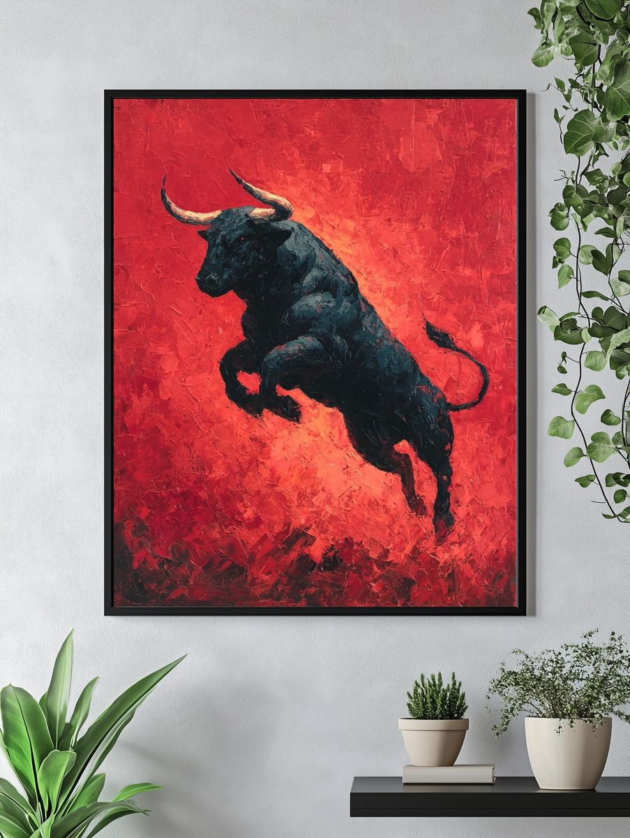 Charging Bull Contemporary Print. — room view 4