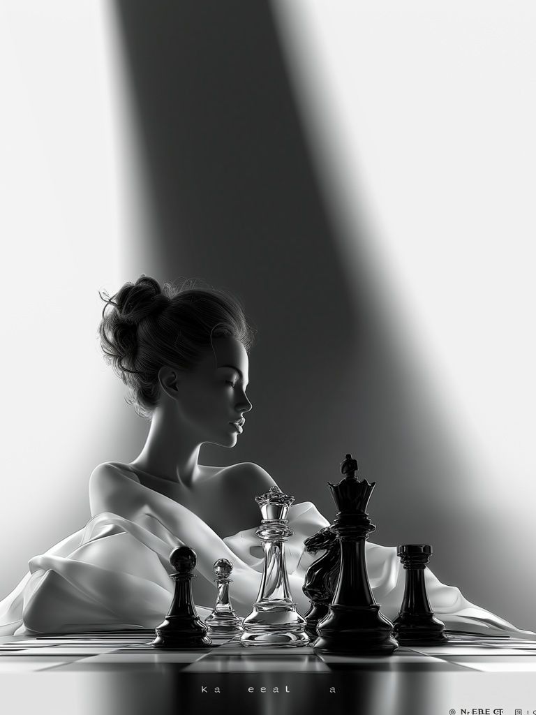 Chess Queen Surreal Print. poster detail