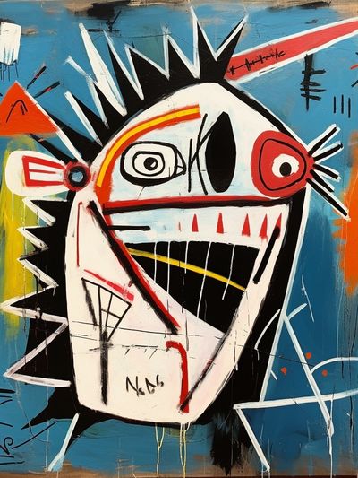 Abstract Face Street-Art Poster. poster