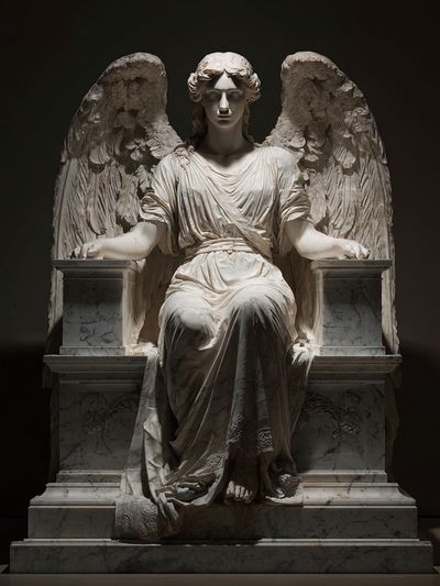 Marble Angel Sculpture Print.