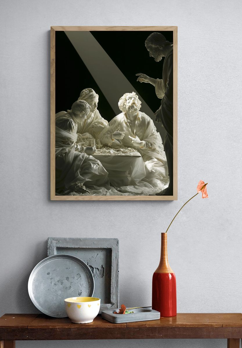 Classical Marble Figures Fine-Art Poster. — room view 3
