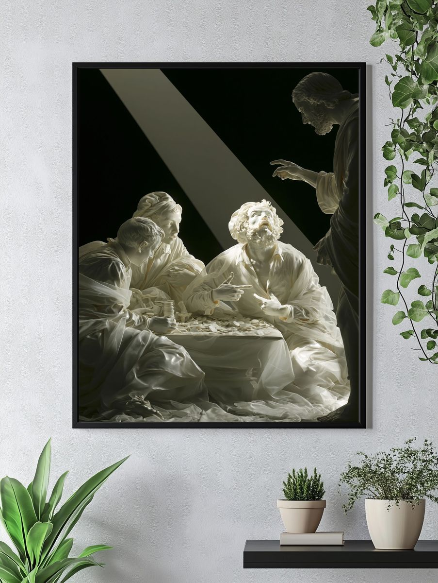 Classical Marble Figures Fine-Art Poster. — room view 4