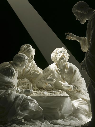 Classical Marble Figures Fine-Art Poster.