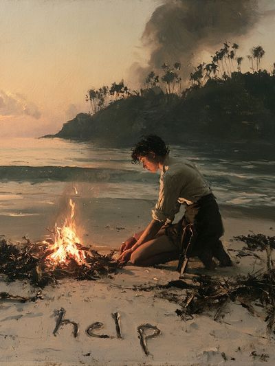 Beach Rescue Fine-Art Poster.