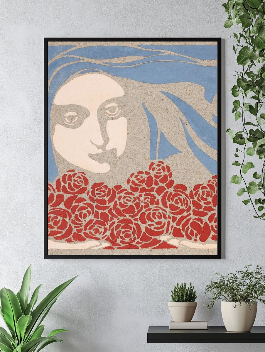 Woman’s Head Roses (1899) print. — room view 4