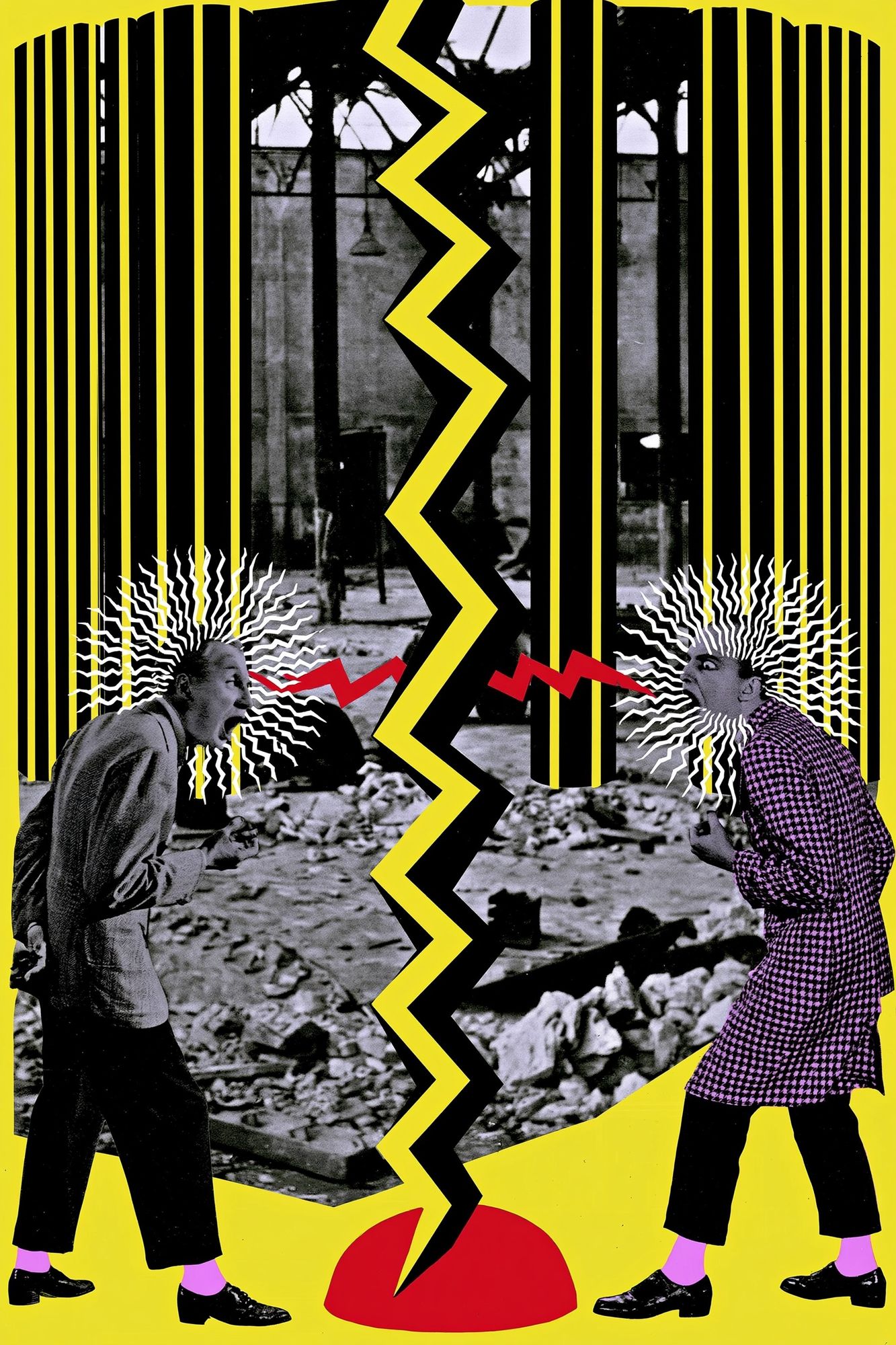 Surreal Collision Collage Poster. poster — fine-art art
