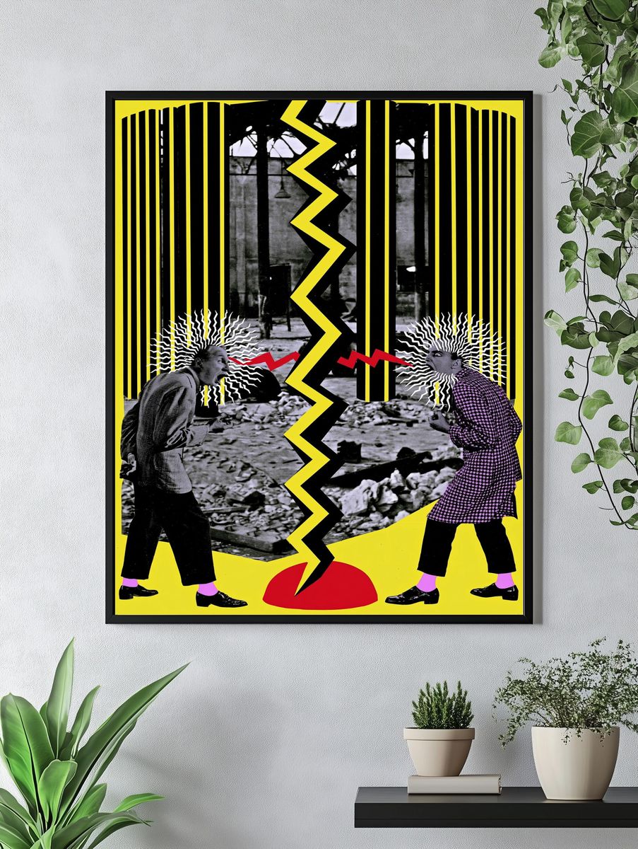 Surreal Collision Collage Poster. — room view 4