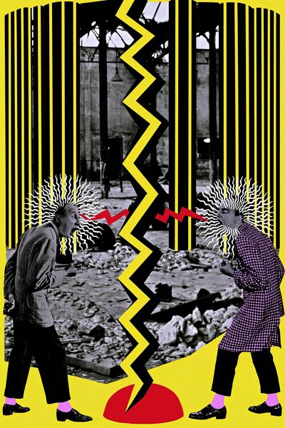Surreal Collision Collage Poster.