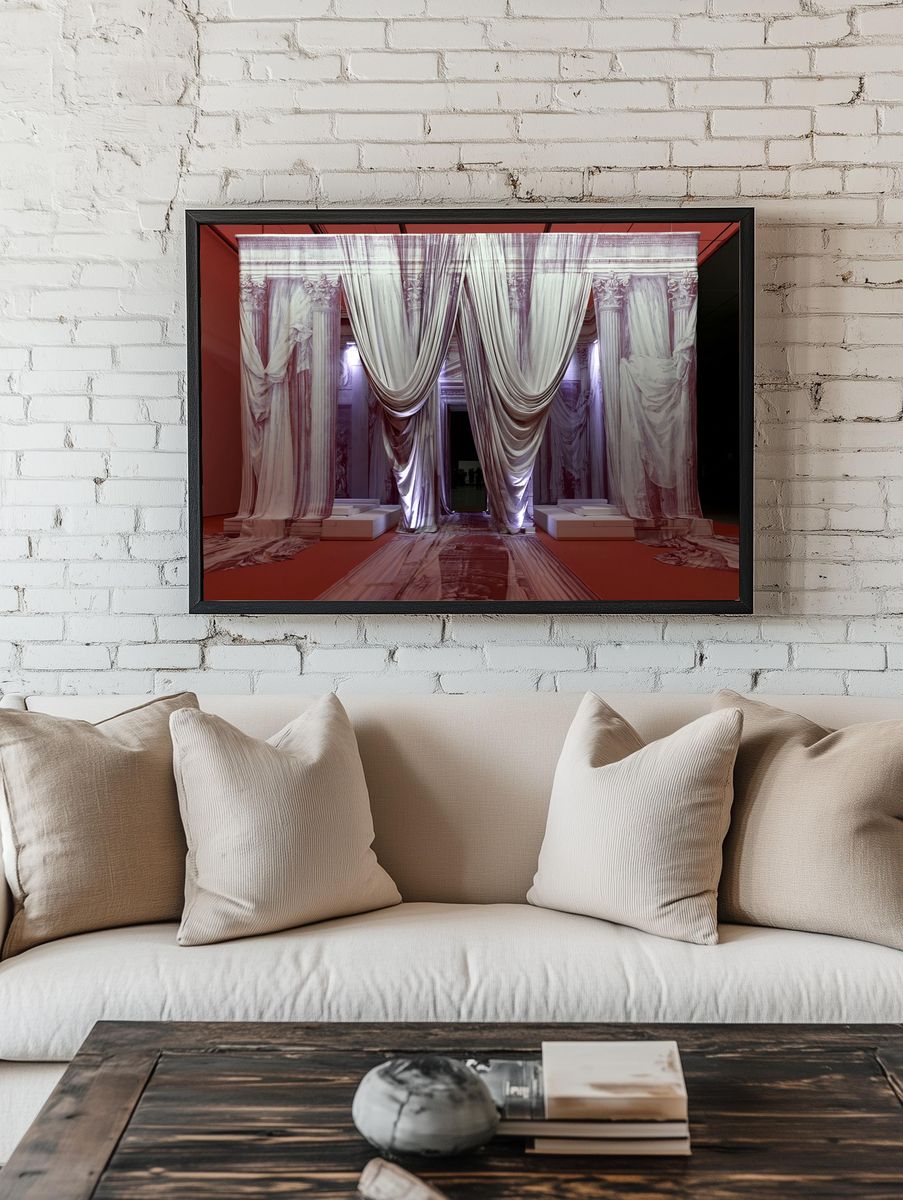 Classical Drapery Installation Print. — room view 1
