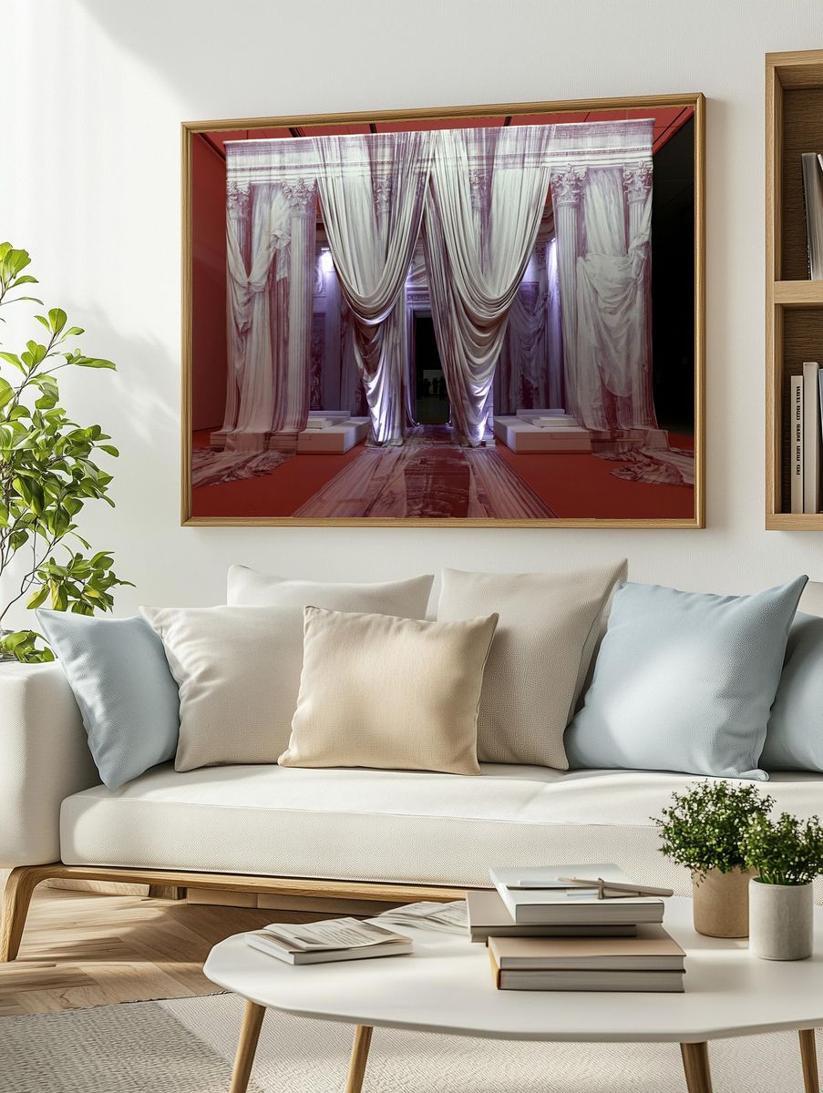 Classical Drapery Installation Print. — room view 2