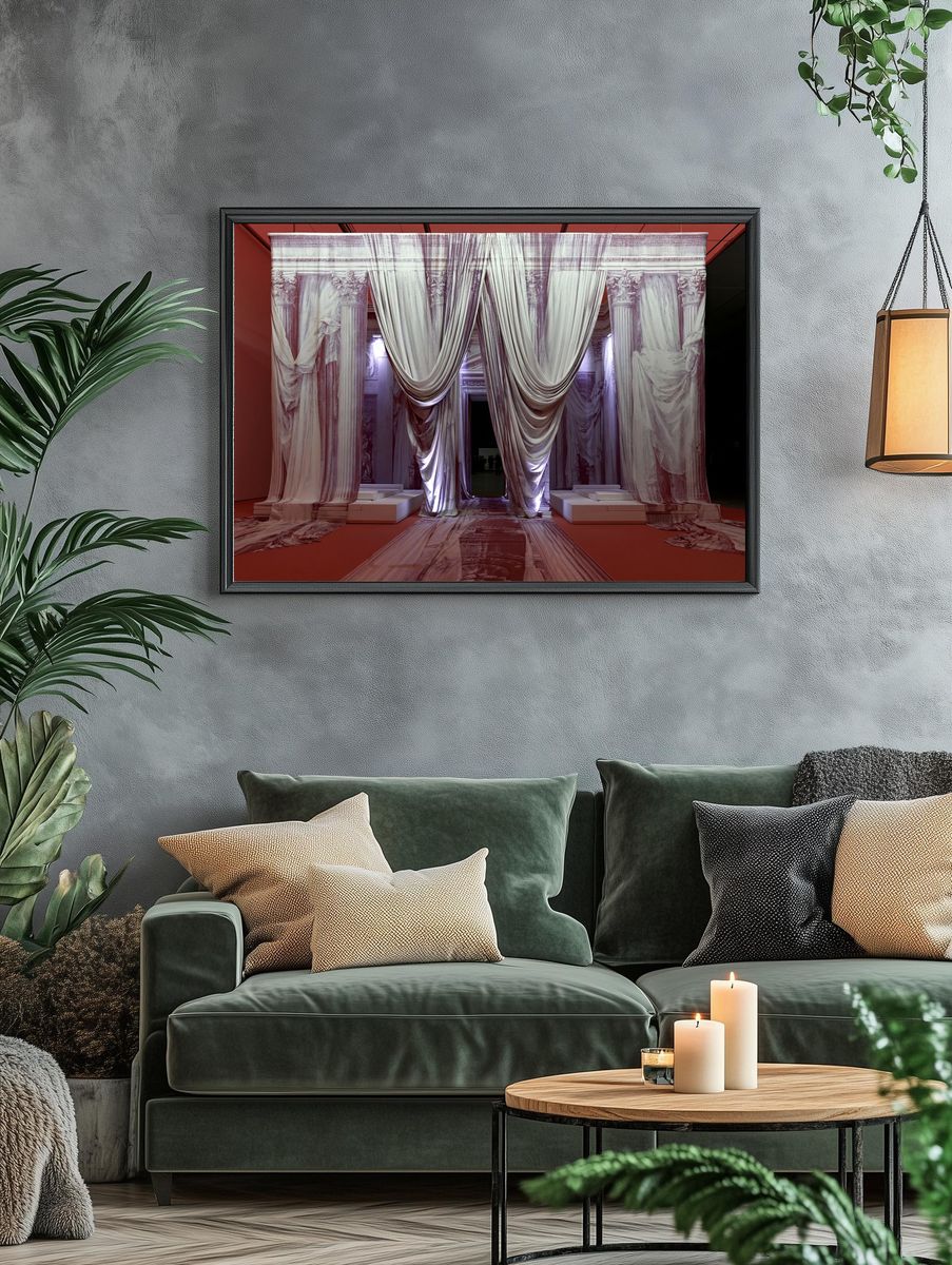 Classical Drapery Installation Print. — room view 4