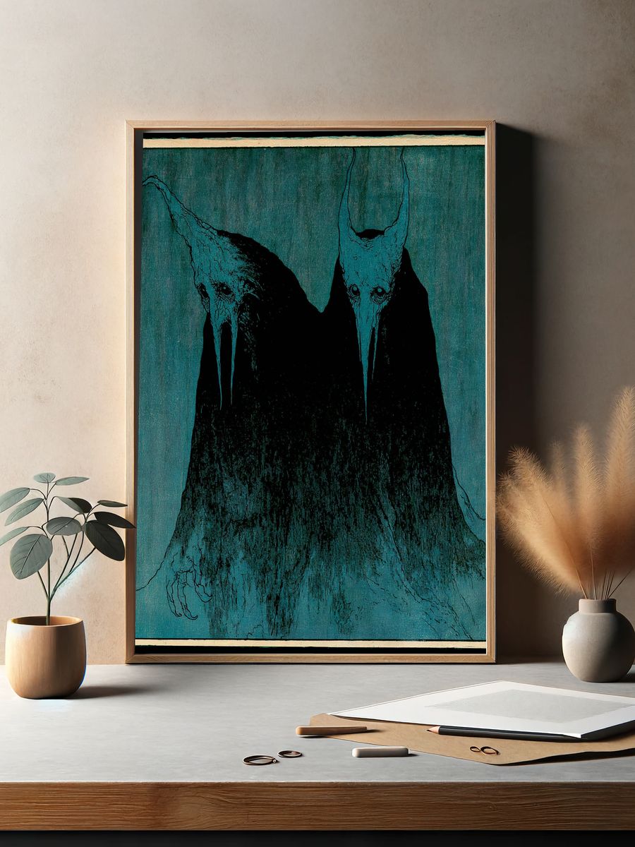 Twin Horned Spirit — Fine-Art Print. — room view 2