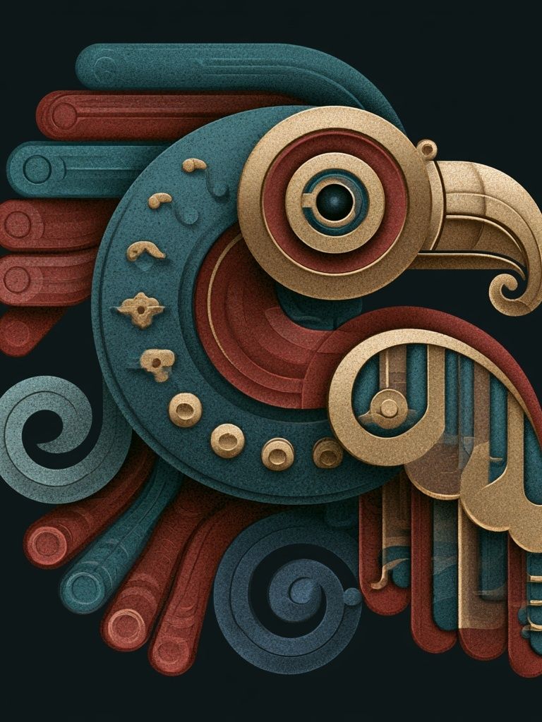 Art Deco Bird Abstract Poster. poster detail
