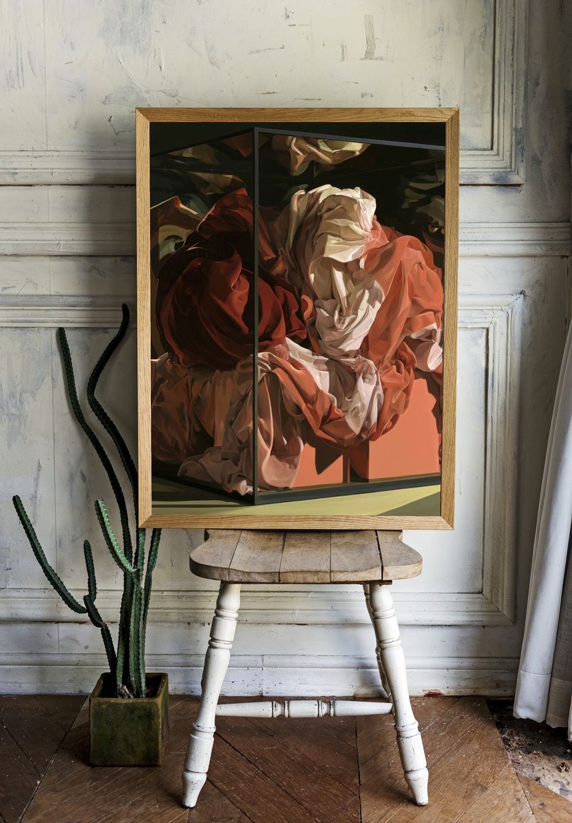 Draped Fabric Still Life Poster. — room view 1