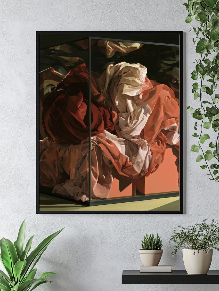 Draped Fabric Still Life Poster. — room view 4