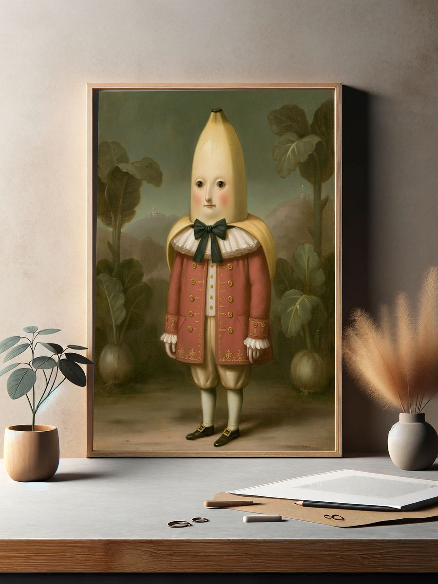 Surreal Banana Portrait Fine-Art Print. — room view 2