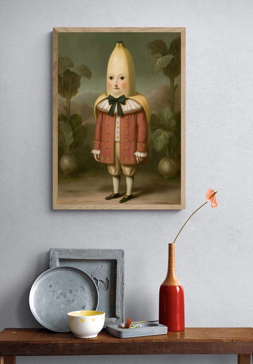 Surreal Banana Portrait Fine-Art Print. — room view 3
