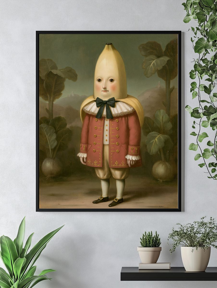 Surreal Banana Portrait Fine-Art Print. — room view 4