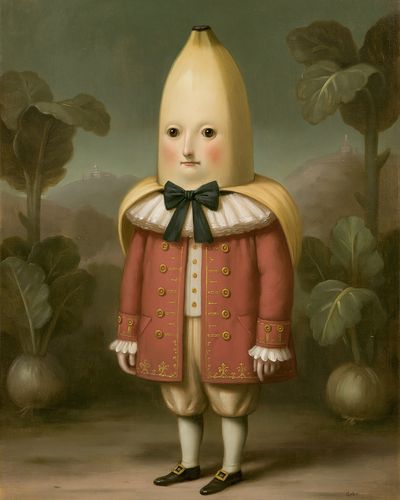 Surreal Banana Portrait Fine-Art Print.