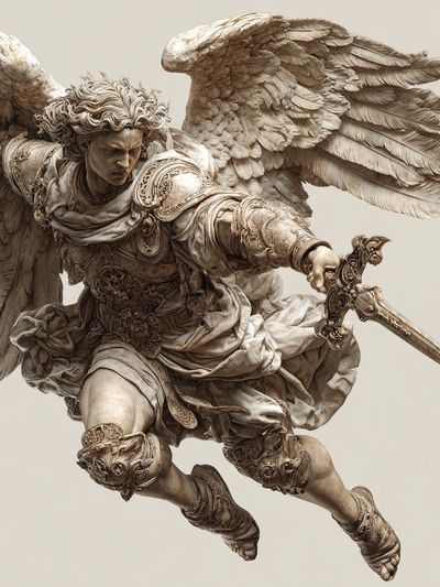 Winged Warrior Renaissance Print. poster