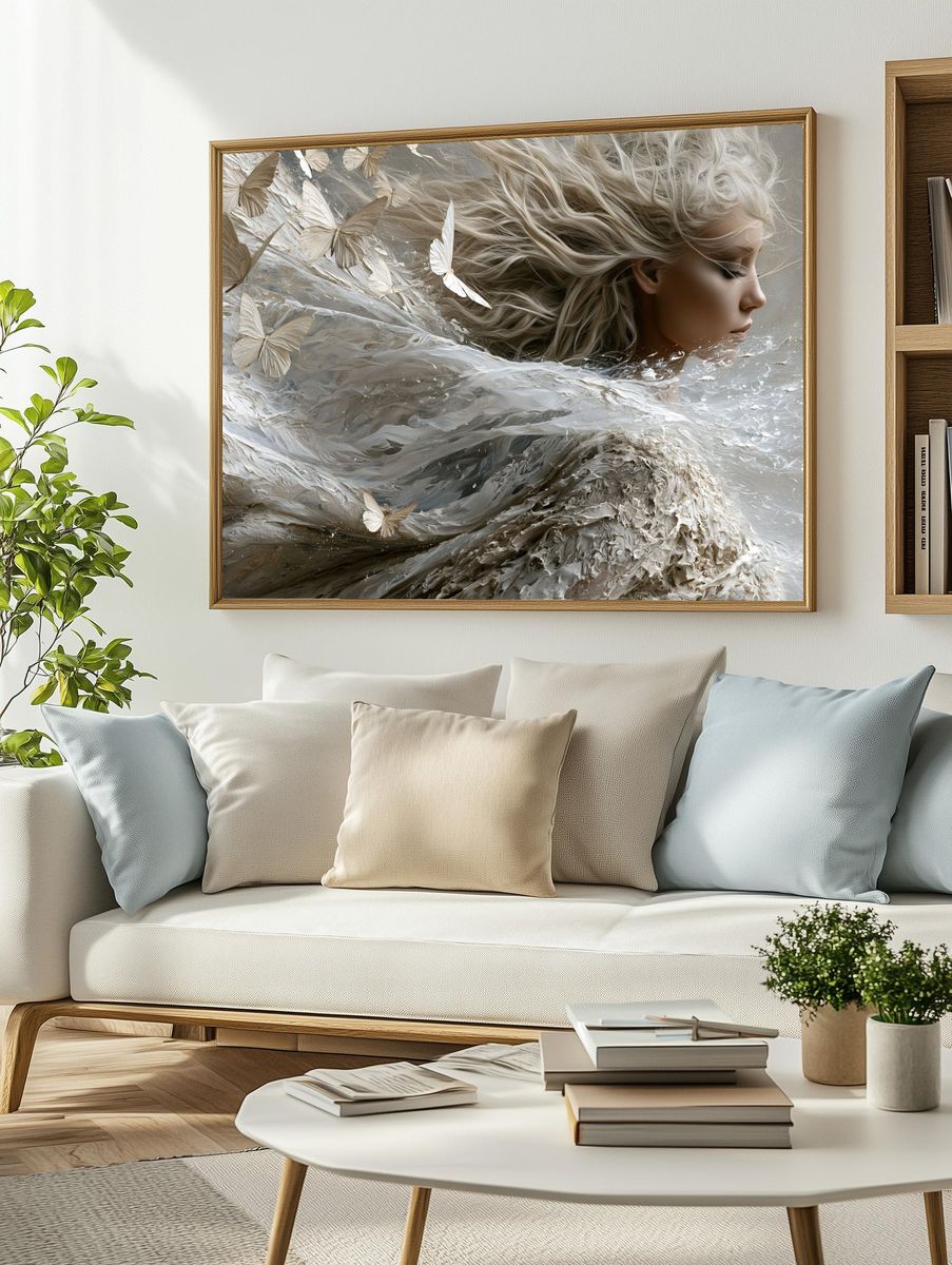 Butterfly Dream Portrait Print. — room view 2