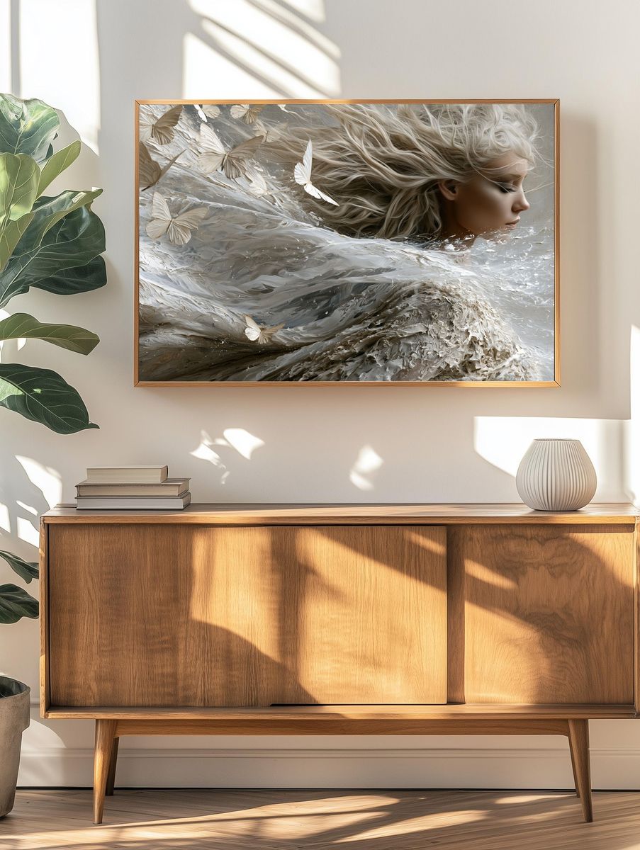 Butterfly Dream Portrait Print. — room view 3