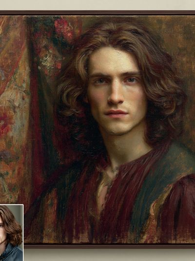 Renaissance Portrait Fine-Art Poster. poster