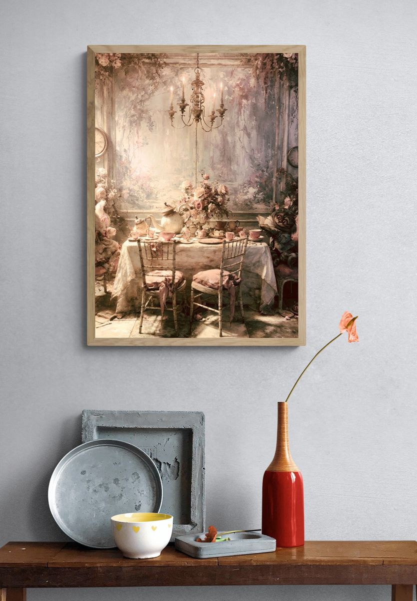 Whimsical Tea Party Interior Print. — room view 3