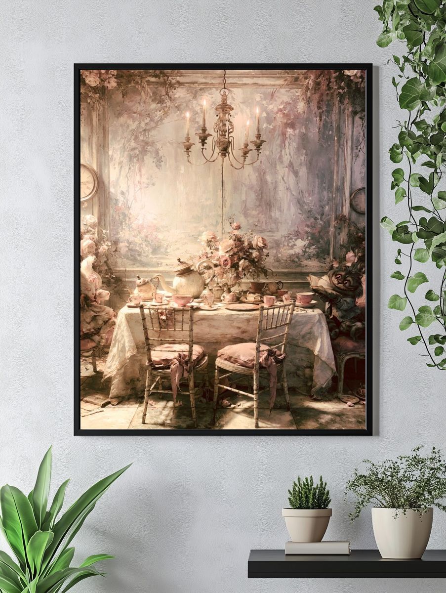 Whimsical Tea Party Interior Print. — room view 4