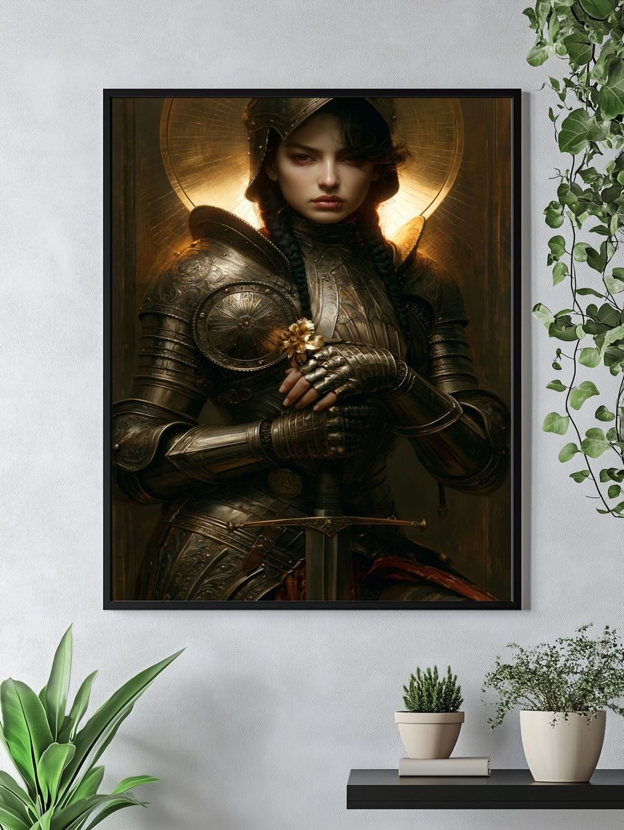 Armored Saint Portrait Print. — room view 4